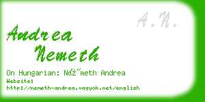 andrea nemeth business card